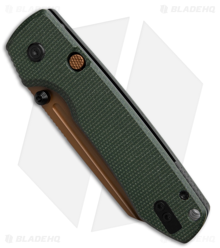 Vosteed Raccoon Sheepsfoot | Green Micarta | Copper Dune