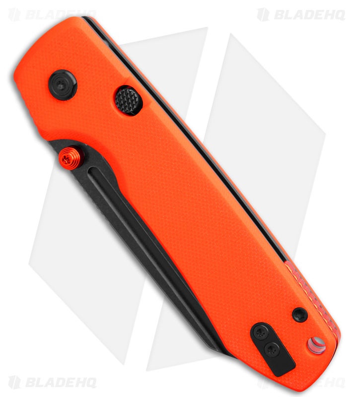 Vosteed Raccoon Sheepsfoot Top Liner Lock Knife Orange G-10 (3.25" Black SW)