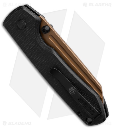 Vosteed Raccoon Sheepsfoot Top Liner Lock Knife Black Micarta (3.25" Copper)