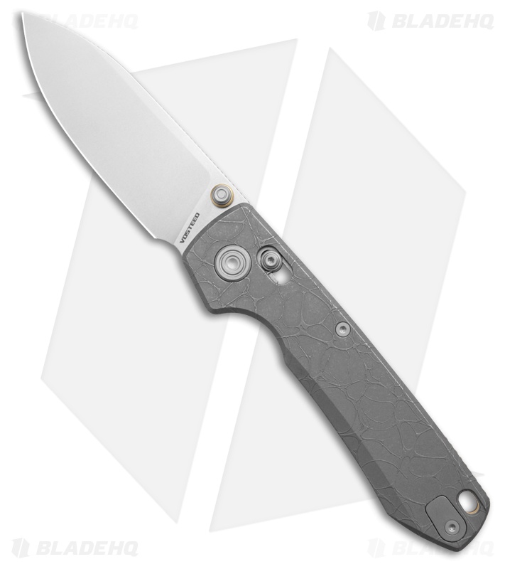 Vosteed Raccoon TiSlim Crossbar Lock Knife Acid Wash Gray Titanium (3.2" SW)