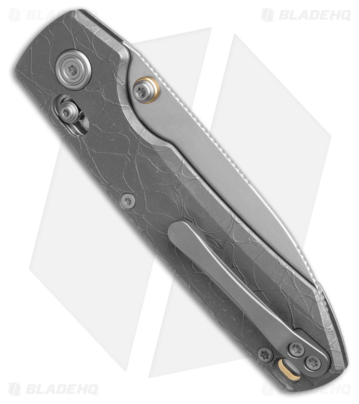 Vosteed Raccoon TiSlim Crossbar Lock Knife Acid Wash Gray Titanium (3.2" SW)