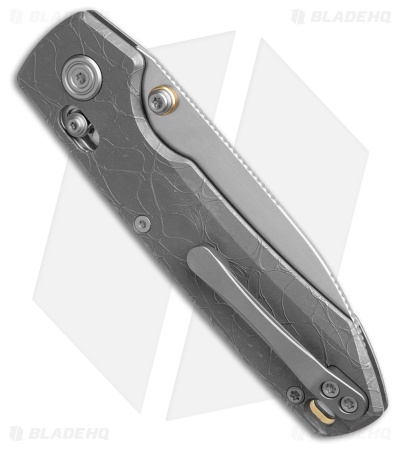 Vosteed Raccoon TiSlim Crossbar Lock Knife Acid Wash Gray Titanium (3.2" SW)