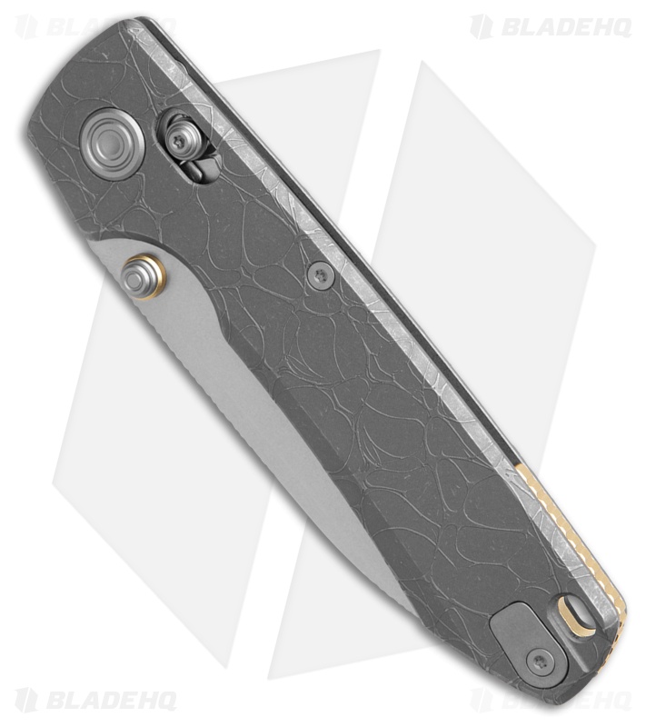 Vosteed Raccoon TiSlim Crossbar Lock Knife Acid Wash Gray Titanium (3.2" SW)