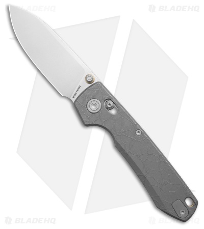 Vosteed Raccoon TiSlim Crossbar Lock Knife Acid Wash Gray Titanium (3.2" SW)