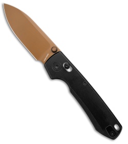Vosteed Raccoon TiSlim Crossbar Lock Knife Black Titanium (3.2" Copper Dune)