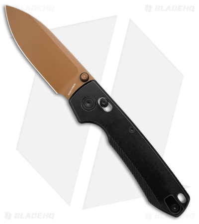 Vosteed Raccoon TiSlim Crossbar Lock Knife Black Titanium (3.2" Copper Dune)