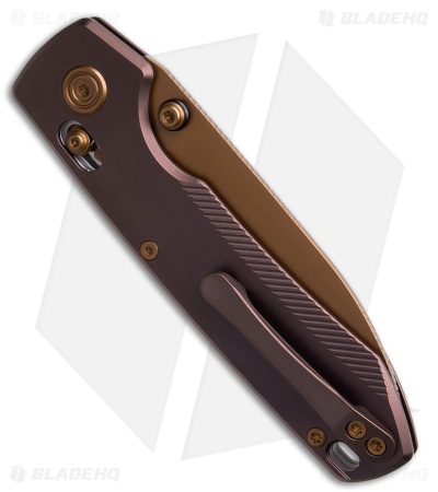 Vosteed Raccoon TiSlim Crossbar Lock Knife Dark Reddish Purple Ti (3.2" Copper)