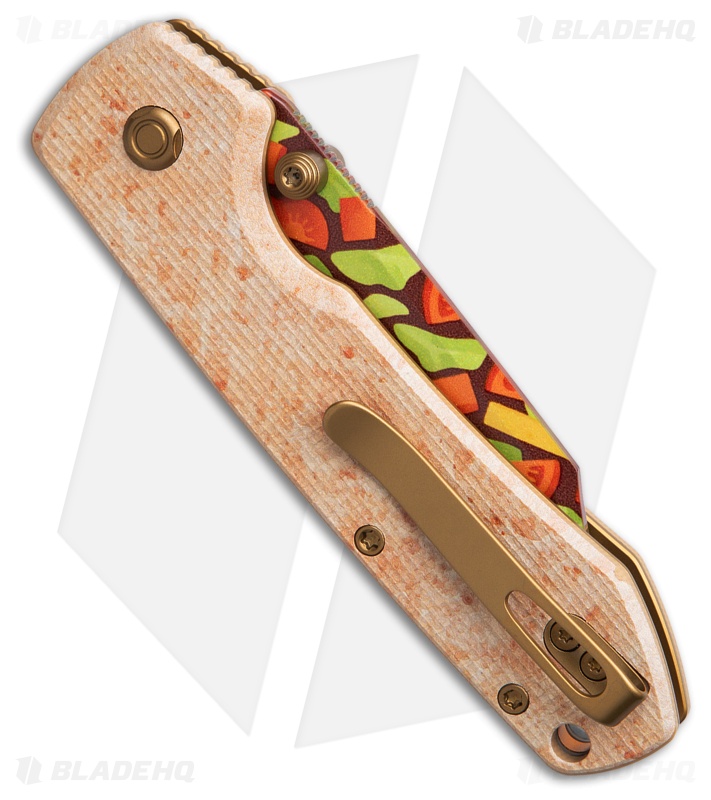 Vosteed Taco Raccoon Bowie Top Liner Lock Knife Corn Tortilla G-10 (3.25" Taco) 