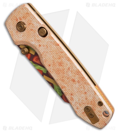 Vosteed Taco Raccoon Bowie Top Liner Lock Knife Corn Tortilla G-10 (3.25" Taco) 