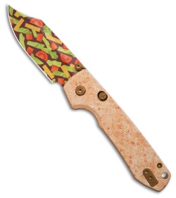 Vosteed Taco Raccoon Bowie Top Liner Lock Knife Corn Tortilla G-10 (3.25" Taco)