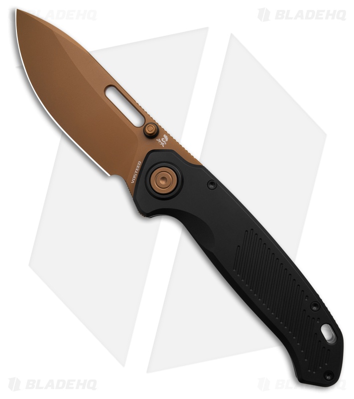Vosteed Zander Vanchor Lock Knife Black Aluminum (3.4" Copper Dune S35VN)