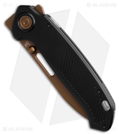 Vosteed Zander Vanchor Lock Knife Black Aluminum (3.4" Copper Dune S35VN)