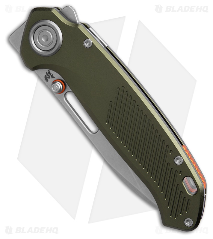 Vosteed Zander Vanchor Lock Knife Olive Green Aluminum (3.4" Stonewash S35VN)