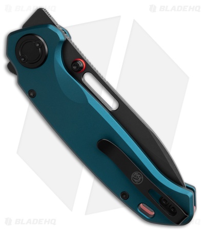 Vosteed Zander Vanchor Lock Knife Steel Blue Aluminum (3.4" Black SW S35VN)