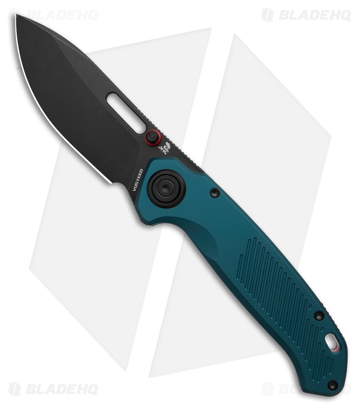 Vosteed Zander Vanchor Lock Knife Steel Blue Aluminum (3.4" Black SW S35VN)