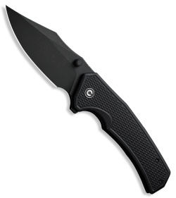 CIVIVI Vexillum Clip Point Liner Lock Knife Black G-10 (3.8" Black SW)