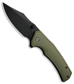 CIVIVI Vexillum Clip Point Liner Lock Knife OD Green G-10 (3.8" Black SW)