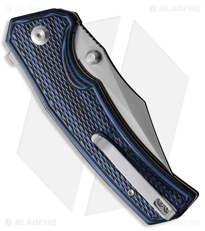 CIVIVI Vexillum Clip Point Liner Lock Knife Black/Blue G-10 (3.8" Satin)