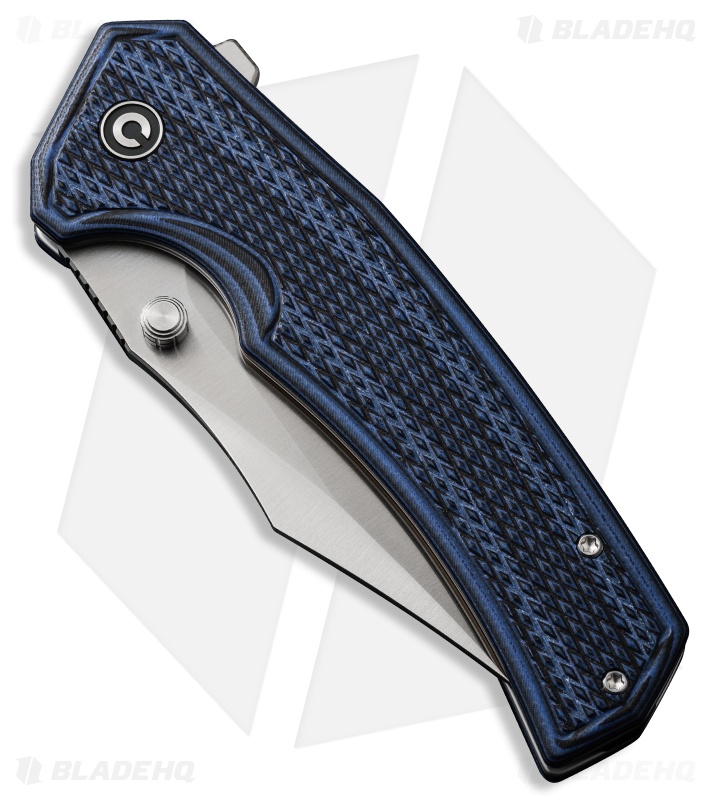 CIVIVI Vexillum Clip Point Liner Lock Knife Black/Blue G-10 (3.8" Satin)