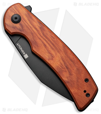 SENCUT Omniform Sheepsfoot Liner Lock Knife Guibourtia Wood (3.7" Satin)