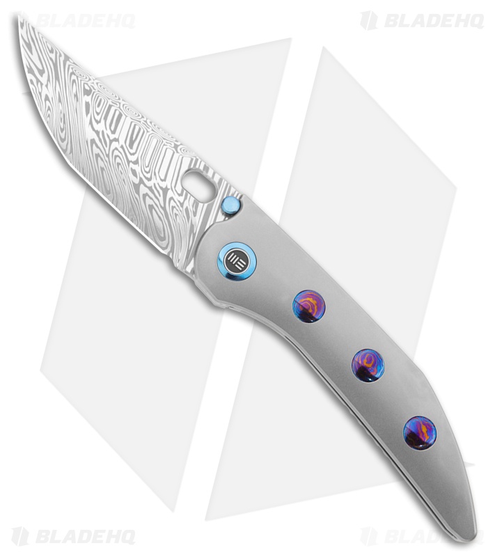 WE Knife Co. Attor Integral Knife Polished/BB Ti + Timascus (3.6" Damasteel)