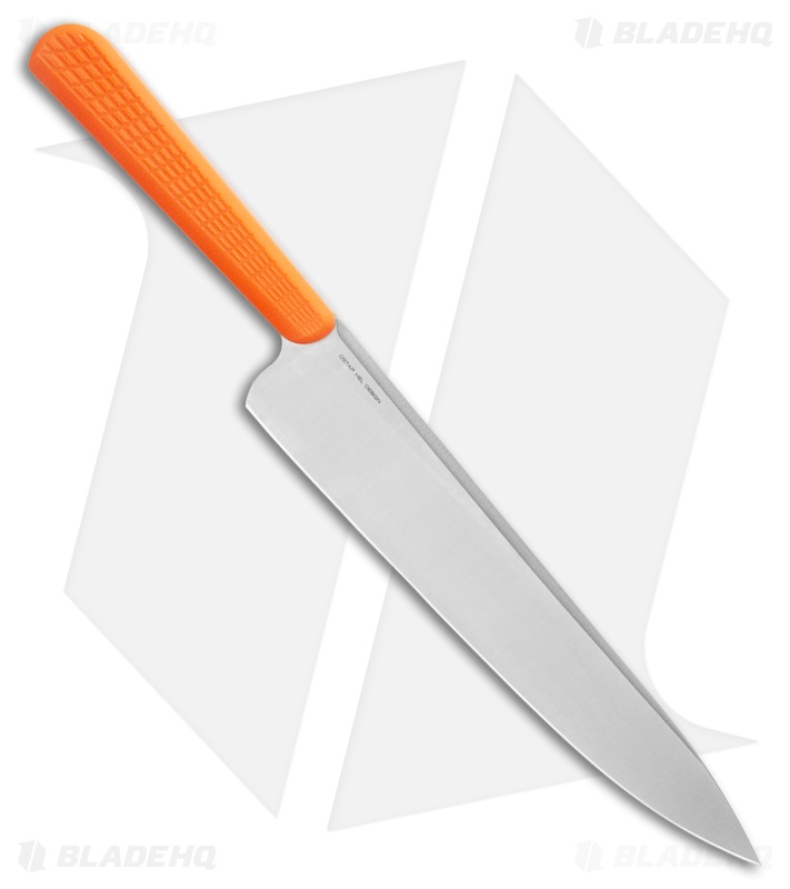 CIVIVI Cibus Fixed Blade Chef Knife Milled Orange G-10 (7.9" Satin)