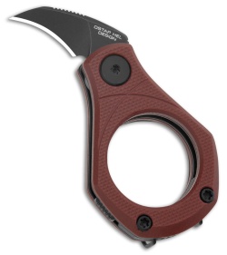 CIVIVI Pyrus Utility Hawkbill Knife Burgundy G-10 (0.65" Black Stonewash)