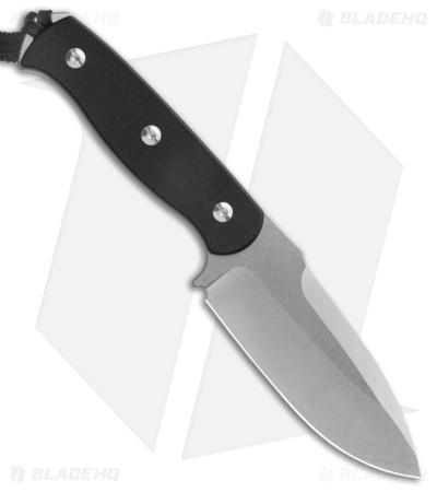 SENCUT Toxodon Fixed Blade Knife Black G-10 (4.6" Stonewash)