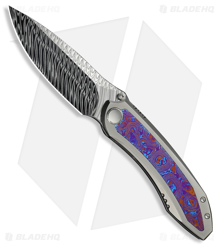 WE Knife Co. Winsome Frame Lock Knife Polished/BB Ti + Timascus (3.7" Fafnir)