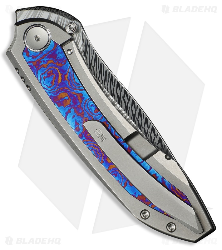 WE Knife Co. Winsome Knife Blue/Gray Titanium Damascus