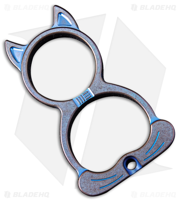 WE Knife Co. Cat Collectible Knuckle Titanium (Blue)