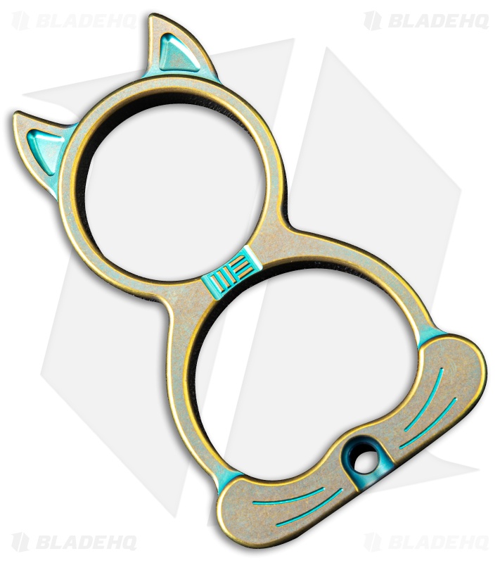 WE Knife Co. Cat Collectible Knuckle Titanium (Green)