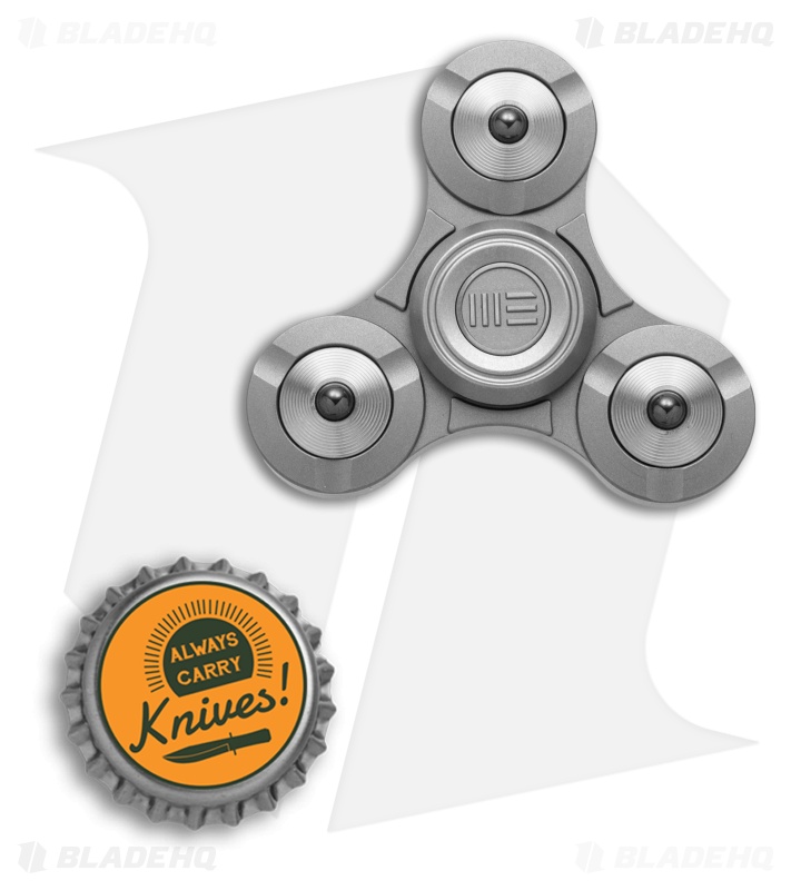 WE Knife Co. S02C Titanium Fidget Tri Spinner (Gray)