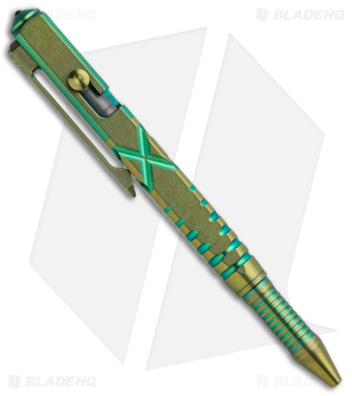 WE Knife Co. TP-02B Titanium Tactical Pen (Gold/Green)
