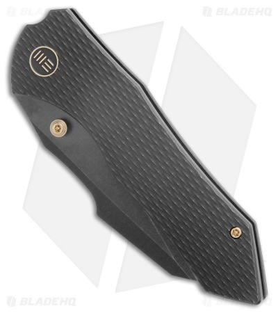 WE Knife Co. High-Fin XL Frame Lock Knife Black Diamond Titanium (3.5" Black SW)