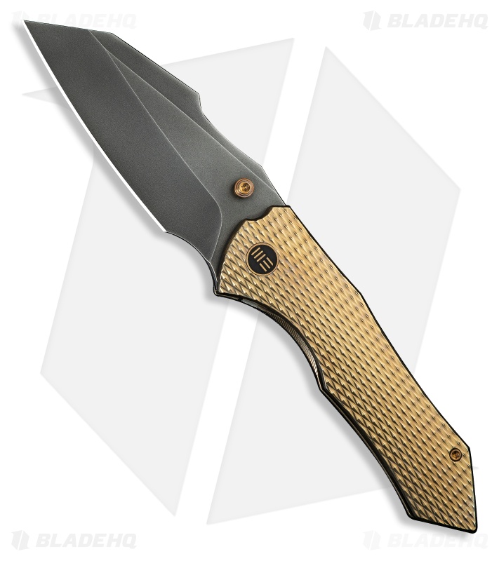 WE Knife Co. High-Fin XL Knife Gold Titanium Gray/Polish