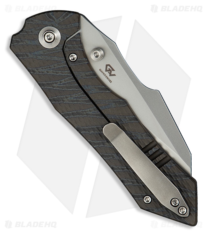 WE Knife Co. High-Fin XL Frame Lock Knife Tiger Stripe Diamond Ti (3.5" BB)