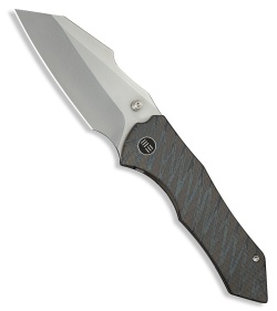 WE Knife Co. High-Fin XL Frame Lock Knife Tiger Stripe Diamond Ti (3.5" BB)