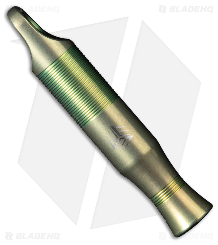 WE Knife Co. 120dB Titanium Whistle Green w/ Brown Paracord A-05CP