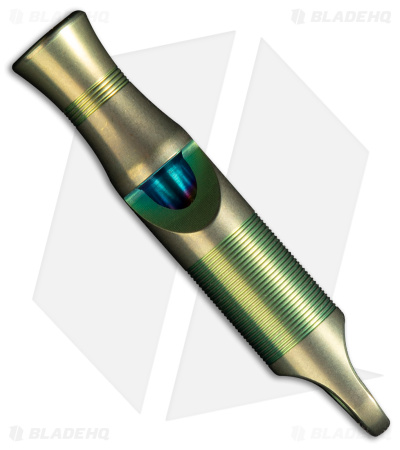 WE Knife Co. 120dB Titanium Whistle Green w/ Brown Paracord A-05CP