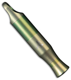WE Knife Co. 120dB Titanium Whistle Green w/ Brown Paracord A-05CP