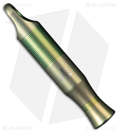 WE Knife Co. 120dB Titanium Whistle Green w/ Brown Paracord A-05CP