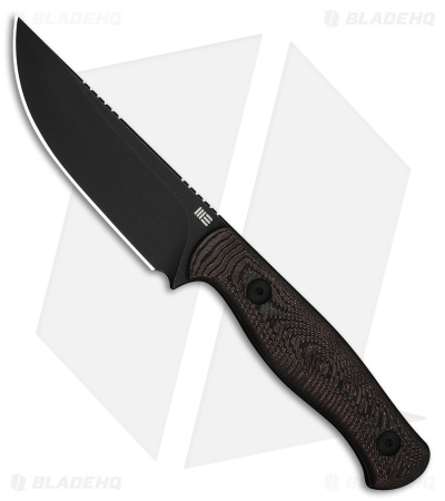 WE Knife Co. Notchline Fixed Blade Knife Milled Copper Foil CF (3.5" Black SW)