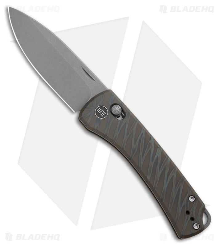 WE Knife Co. Nightblade Crossbar Lock Knife Flamed Tiger Stripe Ti (2.9"Gray SW)