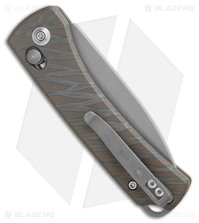 WE Knife Co. Nightblade Crossbar Lock Knife Flamed Tiger Stripe Ti (2.9"Gray SW)