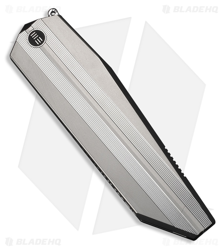 WE Knife Co. Collinear Frame Lock Knife Polished/Bead Blast Ti (3.7" Damasteel)