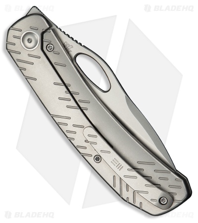WE Knife Co. Inmate Frame Lock Knife 'Raindrops' Titanium (3.7" Stonewash)
