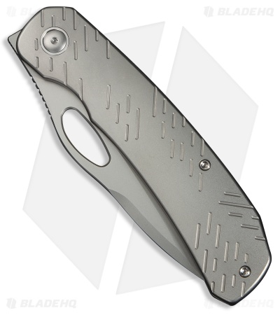 WE Knife Co. Inmate Frame Lock Knife 'Raindrops' Titanium (3.7" Stonewash)