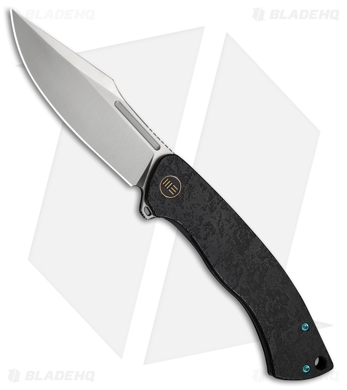 WE Knife Co. Essential Knight Frame Lock Knife Etched Black Ti (3.6" Satin)