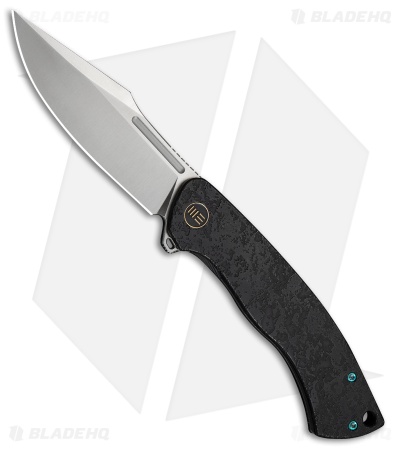 WE Knife Co. Essential Knight Frame Lock Knife Etched Black Ti (3.6" Satin)